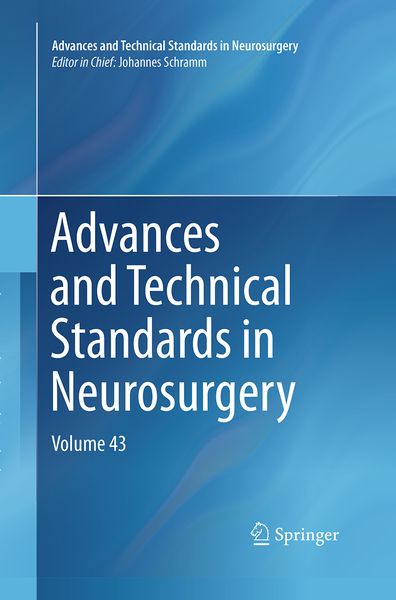 Produktbild: Advances and Technical Standards in Neurosurgery