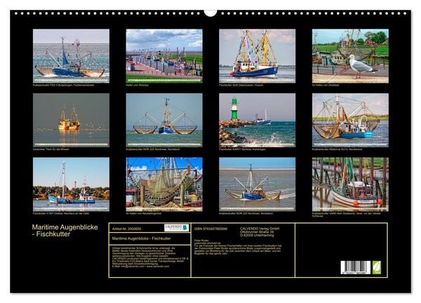 Produktbild: Maritime Augenblicke - Fischkutter (Wandkalender 2026 DIN A2 quer), CALVENDO Monatskalender