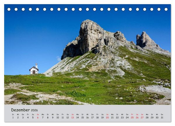 Produktbild: Wandern in den Dolomiten (Tischkalender 2026 DIN A5 quer), CALVENDO Monatskalender