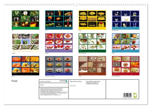 Produktbild: Food (Wandkalender 2026 DIN A2 quer), CALVENDO Monatskalender