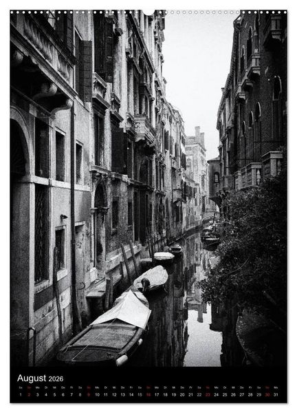 Produktbild: Venice Noir - Das etwas andere Venedig (hochwertiger Premium Wandkalender 2026 DIN A2 hoch), Kunstdruck in Hochglanz