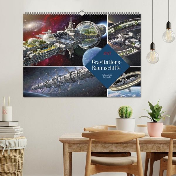 Produktbild: Gravitations-Raumschiffe (Wandkalender 2027 DIN A2 quer), CALVENDO Monatskalender