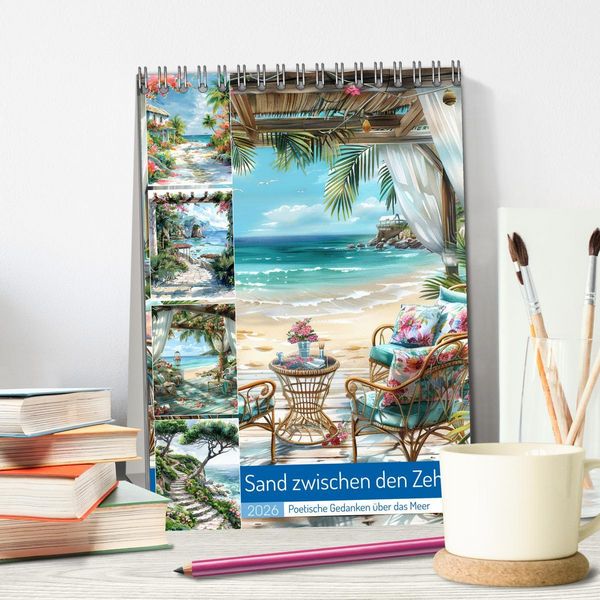 Produktbild: Sand zwischen den Zehen (Tischkalender 2026 DIN A5 hoch), CALVENDO Monatskalender