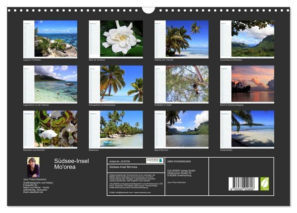 Produktbild: S&uuml;dsee-Insel Mo'orea (Wandkalender 2027 DIN A3 quer), CALVENDO Monatskalender