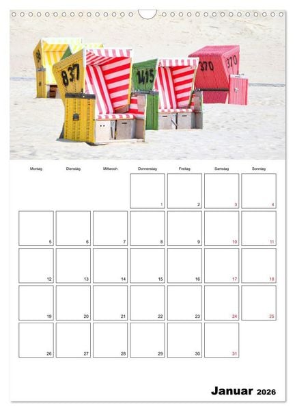 Produktbild: Langeoog - eine Trauminsel (Wandkalender 2026 DIN A3 hoch), CALVENDO Monatskalender