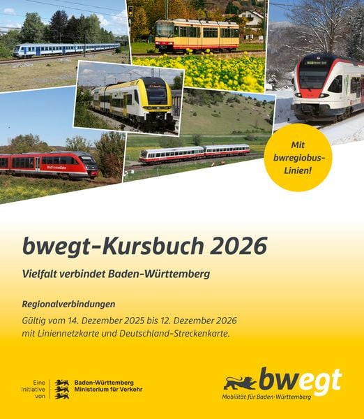 Produktbild: Bwegt-Kursbuch Baden-W&uuml;rttemberg 2026