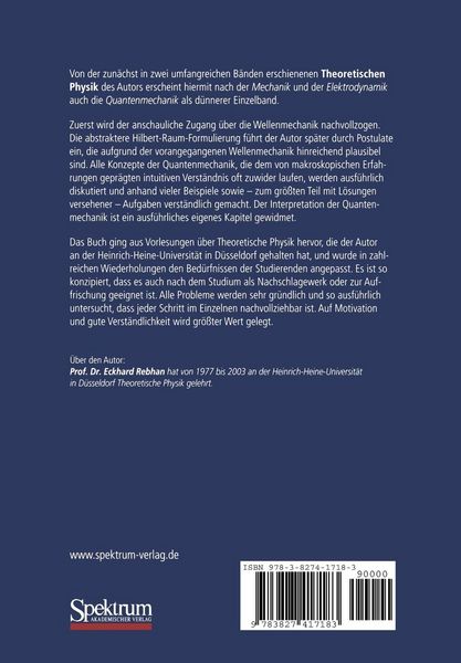 Produktbild: Theoretische Physik: Quantenmechanik