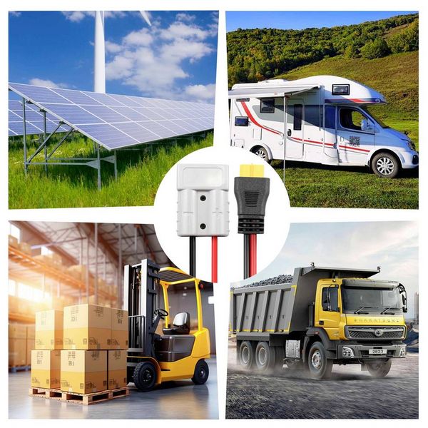 Produktbild: TRU COMPONENTS 50A Akkuanschluss an XT60-Kabel 0,5m TC-13619308 Schwarz, Rot Inhalt: 1St.