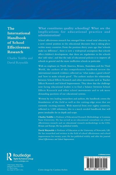 Produktbild: The International Handbook of School Effectiveness Research