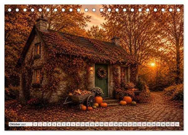 Produktbild: Landhauspoesie im Cottage-Stil (Tischkalender 2027 DIN A5 quer), CALVENDO Monatskalender