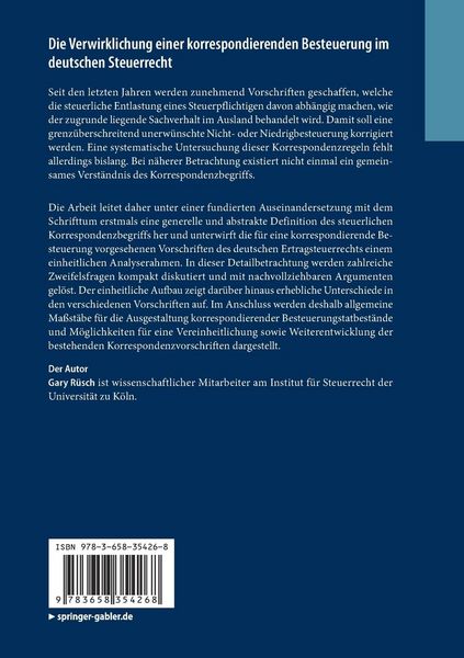Produktbild: Die Verwirklichung einer korrespondierenden Besteuerung im deutschen Steuerrecht