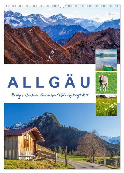 Produktbild: Allg&auml;u, Berge, Wiesen, Seen und K&uuml;he. (Wandkalender 2026 DIN A3 hoch), CALVENDO Monatskalender