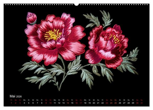 Produktbild: Japanische Stickerei - Hommage an die &Auml;sthetik des Landes (Wandkalender 2026 DIN A2 quer), CALVENDO Monatskalender