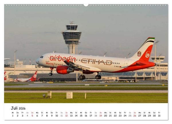 Produktbild: Airliner in M&uuml;nchen / 2026 (Wandkalender 2026 DIN A2 quer), CALVENDO Monatskalender