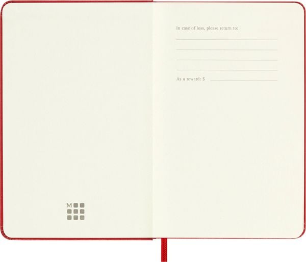 Produktbild: Moleskine Notizbuch, Pocket/A6, Blanko, Fester Einband, Rot