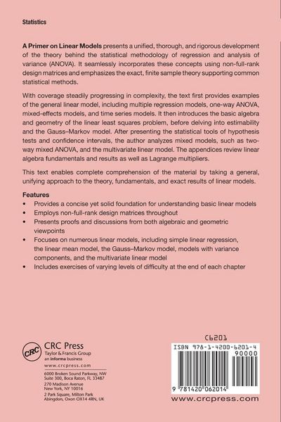 Produktbild: A Primer on Linear Models