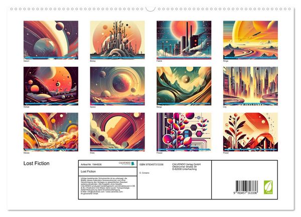 Produktbild: Lost Fiction (hochwertiger Premium Wandkalender 2026 DIN A2 quer), Kunstdruck in Hochglanz