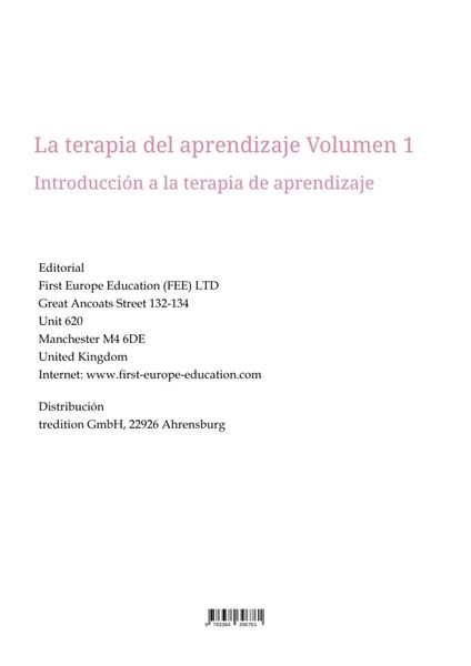 Produktbild: La terapia del aprendizaje Volumen 1