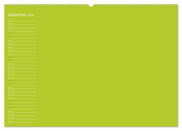Produktbild: Bastel-Geburtstagskalender gr&uuml;n / Geburtstagskalender (Wandkalender 2026 DIN A2 quer), CALVENDO Monatskalender