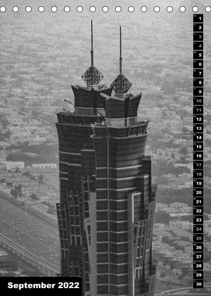 Produktbild: Dubai in schwarz wei&szlig; (Tischkalender 2022 DIN A5 hoch)