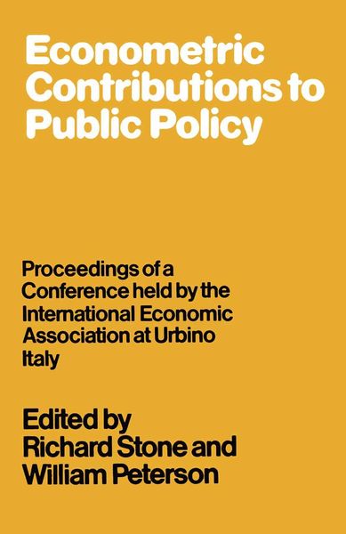 Produktbild: Econometric Contributions to Public Policy