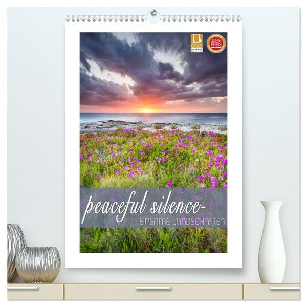 Produktbild: peaceful silence - einsame Landschaften (hochwertiger Premium Wandkalender 2026 DIN A2 hoch), Kunstdruck in Hochglanz