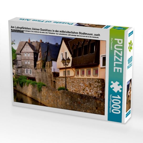 CALVENDO Puzzle Am Lahnpförtchen; kleiner Durchlass in der mittelalterlichen Stadtmauer, auch Tränkpforte | 1000 Teile Lege-Größe 64x48cm Foto-Puzzle für glückliche Stunden