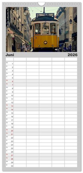 Produktbild: Familienplaner 2026 - Lissabon Stadtansichten 2026 mit 5 Spalten (Wandkalender, 21 x 45 cm) CALVENDO