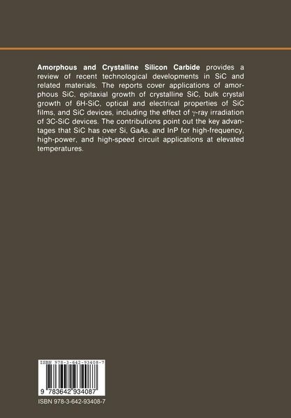 Produktbild: Amorphous and Crystalline Silicon Carbide and Related Materials