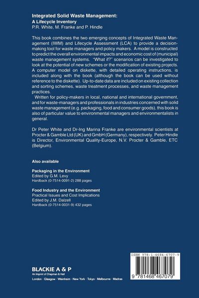 Produktbild: Integrated Solid Waste Management: A Lifecycle Inventory