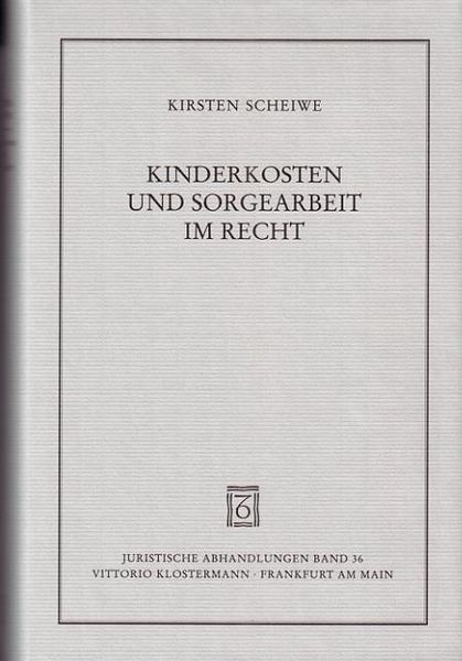 Produktbild: Kinderkosten und Sorgearbeit im Recht
