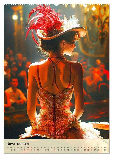 Produktbild: Burlesque. Verf&uuml;hrerische Frauen im Stil der 20er Jahre (Wandkalender 2026 DIN A2 hoch), CALVENDO Monatskalender