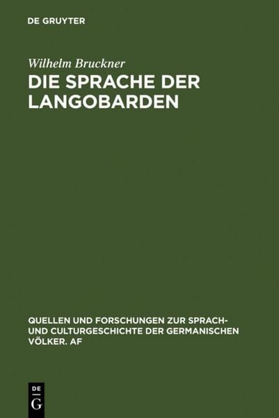 Produktbild: Die Sprache der Langobarden