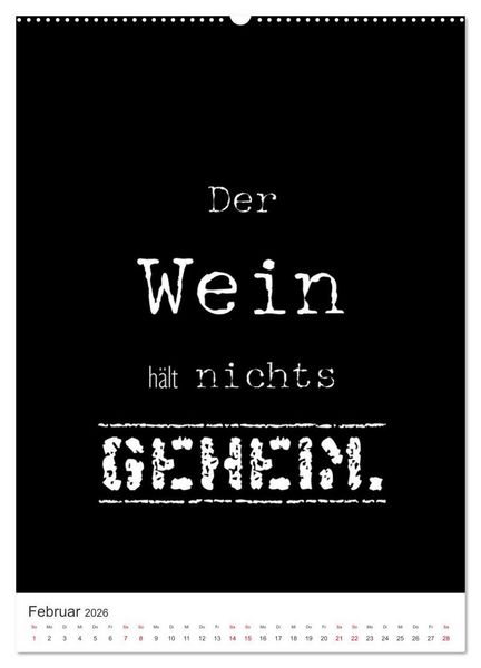Produktbild: SPRUCH-Beutel voller Spr&uuml;che rund ums TRINKEN (hochwertiger Premium Wandkalender 2026 DIN A2 hoch), Kunstdruck in Hochglanz