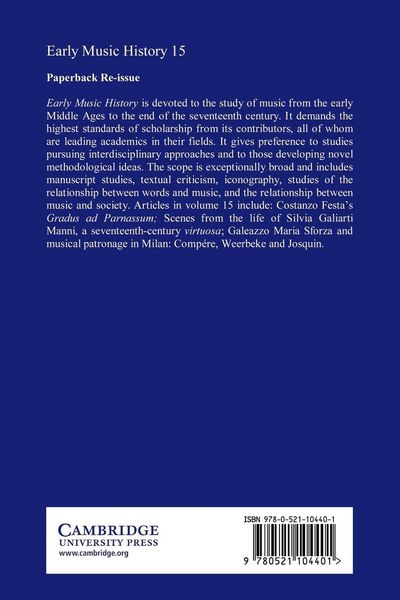 Produktbild: Early Music History