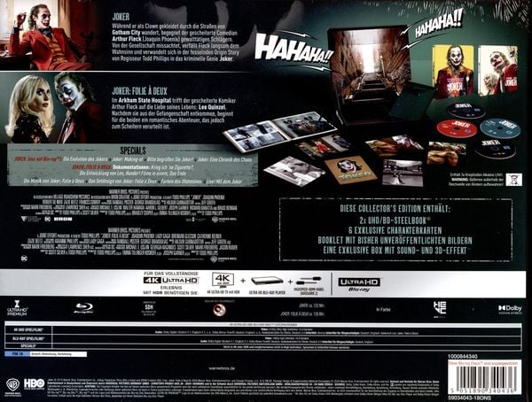Produktbild: Joker & Joker: Folie &agrave; Deux - Limitierte Ultimate Collector's Edition - Steelbook (2 4K Ultra HD) (+ 2 Blu-ray)