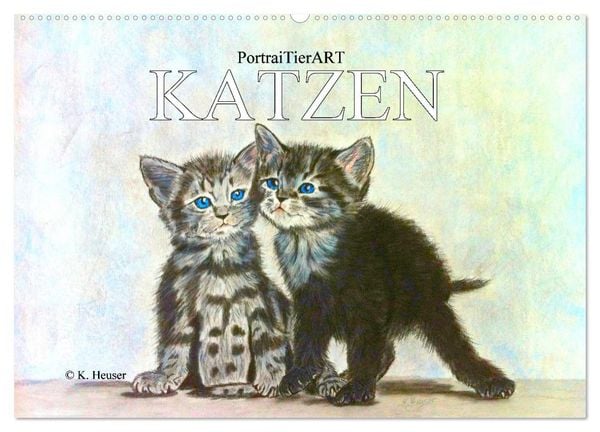 Produktbild: KATZEN PortraiTierART (Wandkalender 2026 DIN A2 quer), CALVENDO Monatskalender