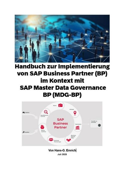 Produktbild: Handbuch zur Implementierung von SAP Business Partner (BP) im Kontext mit SAP Master Data Governance BP (MDG-BP)