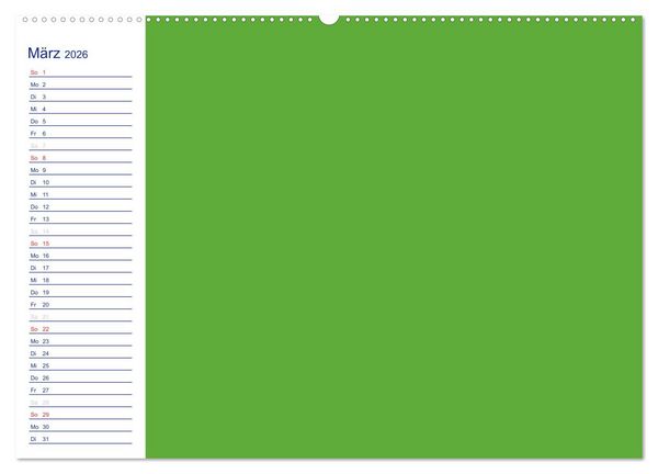 Produktbild: Farbiger Bastelkalender (Wandkalender 2026 DIN A2 quer), CALVENDO Monatskalender