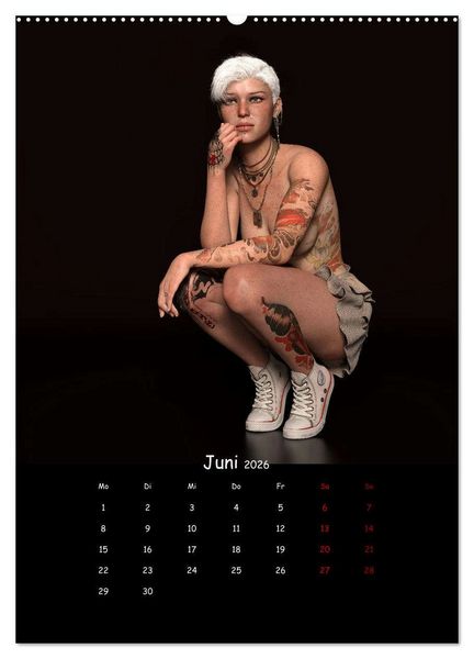 Produktbild: Portraits von t&auml;towierten Frauen (hochwertiger Premium Wandkalender 2026 DIN A2 hoch), Kunstdruck in Hochglanz