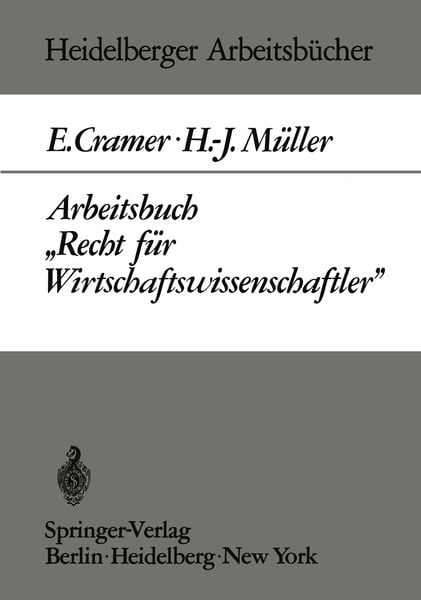 Produktbild: Arbeitsbuch &bdquo;Recht f&uuml;r Wirtschaftswissenschaftler&ldquo;