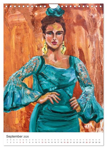 Produktbild: FLAMENCAS (Wandkalender 2026 DIN A4 hoch), CALVENDO Monatskalender