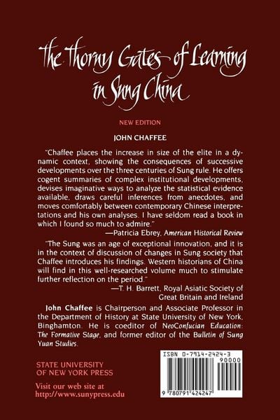Produktbild: The Thorny Gates of Learning in Sung China