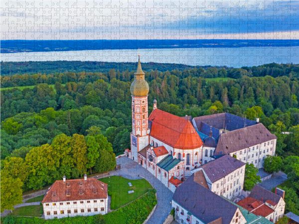 Produktbild: CALVENDO Puzzle Kloster Andechs, Luftaufnahme, Ammersee 1000 Teile Lege-Gr&ouml;&szlig;e 64 x 48 cm Foto-Puzzle Bild von Prime Selection