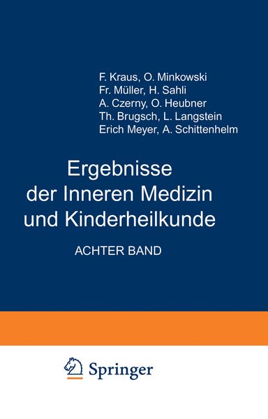 Produktbild: Ergebnisse der Inneren Medizin und Kinderheilkunde