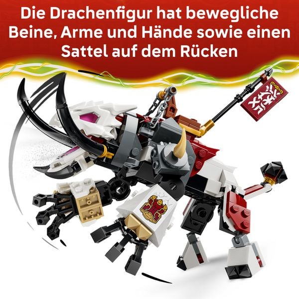 Produktbild: LEGO NINJAGO 71863 Zilvar auf seinem Drachentier Grimtak, Spielzeugmonster mit 3 Minifiguren