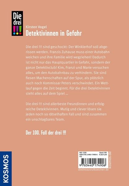 Produktbild: Die drei !!!, 100, Detektivinnen in Gefahr