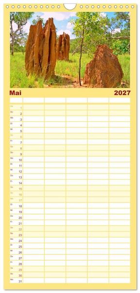 Produktbild: Familienplaner 2027 - Faszination Australien - eine Traumreise mit 5 Spalten (Wandkalender, 21 x 45 cm) CALVENDO