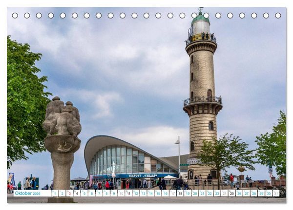 Produktbild: Warnem&uuml;nde - Sommer, Sonne und Sand im Schuh (Tischkalender 2026 DIN A5 quer), CALVENDO Monatskalender