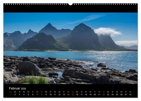 Produktbild: Sommer auf den Lofoten (hochwertiger Premium Wandkalender 2026 DIN A2 quer), Kunstdruck in Hochglanz